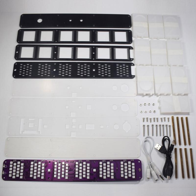 Nixie Tube Clock Acrylic RGB- Digital Clock Various Musical Beat Temperature/Data/Week Display Girlfriend Gift Present