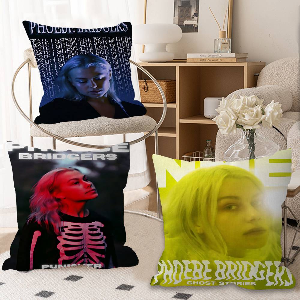 Phoebe Bridgers Music Album Stitch Lucky Dragon Pillow Cover Sofa Cushion Cover Home Room Decoration Children Gift
