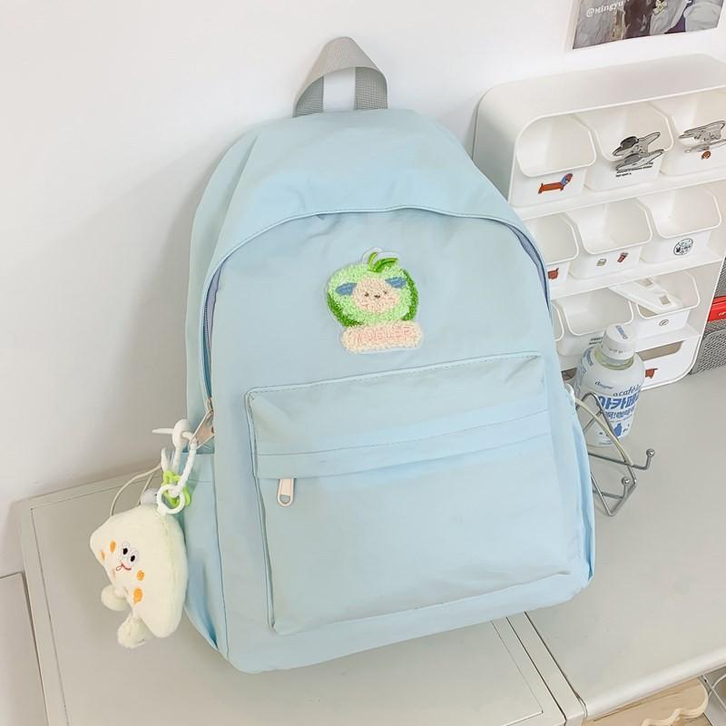 Dopamine Backpack For Middle School Students With Solid Color And Cartoon Bear Decor For School Use