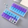 7-Day Weekly Pill Box 14 Grid First-Aid Kit Container Portable Tablte Dispenser