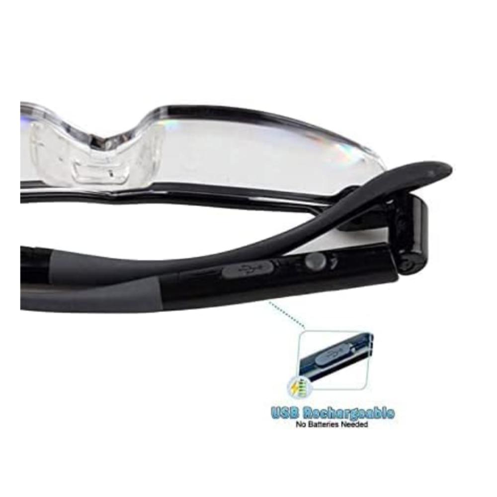 Max Glasses, Лупа для чтения 160%, Перезаряжаемые и Беспроводные очки-лупа для рукоделия, ювелиров, чтения, рисования, хобби, 2 шт.