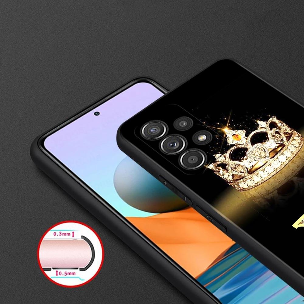 Для Samsung Galaxy A21s A02s A03s A12 A02 A51 A71 A41 A31 A11 A01 A72 A52 A42 A32 A22 A52s чехол с бриллиантовой короной и буквенным номером