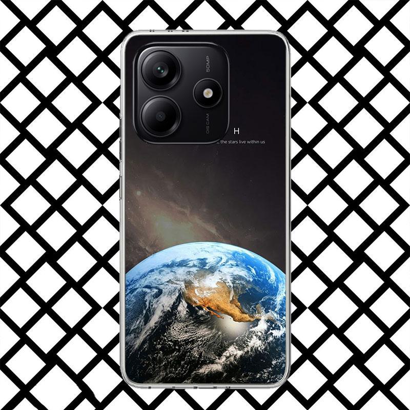 Чехол для телефона "Звезды Земли Космос" для Xiaomi Redmi Note 15 14 14S 13 12 12S 11 Pro Plus 11E 11T 11S 10S 5G Мягкий чехол Fundas Redmi No