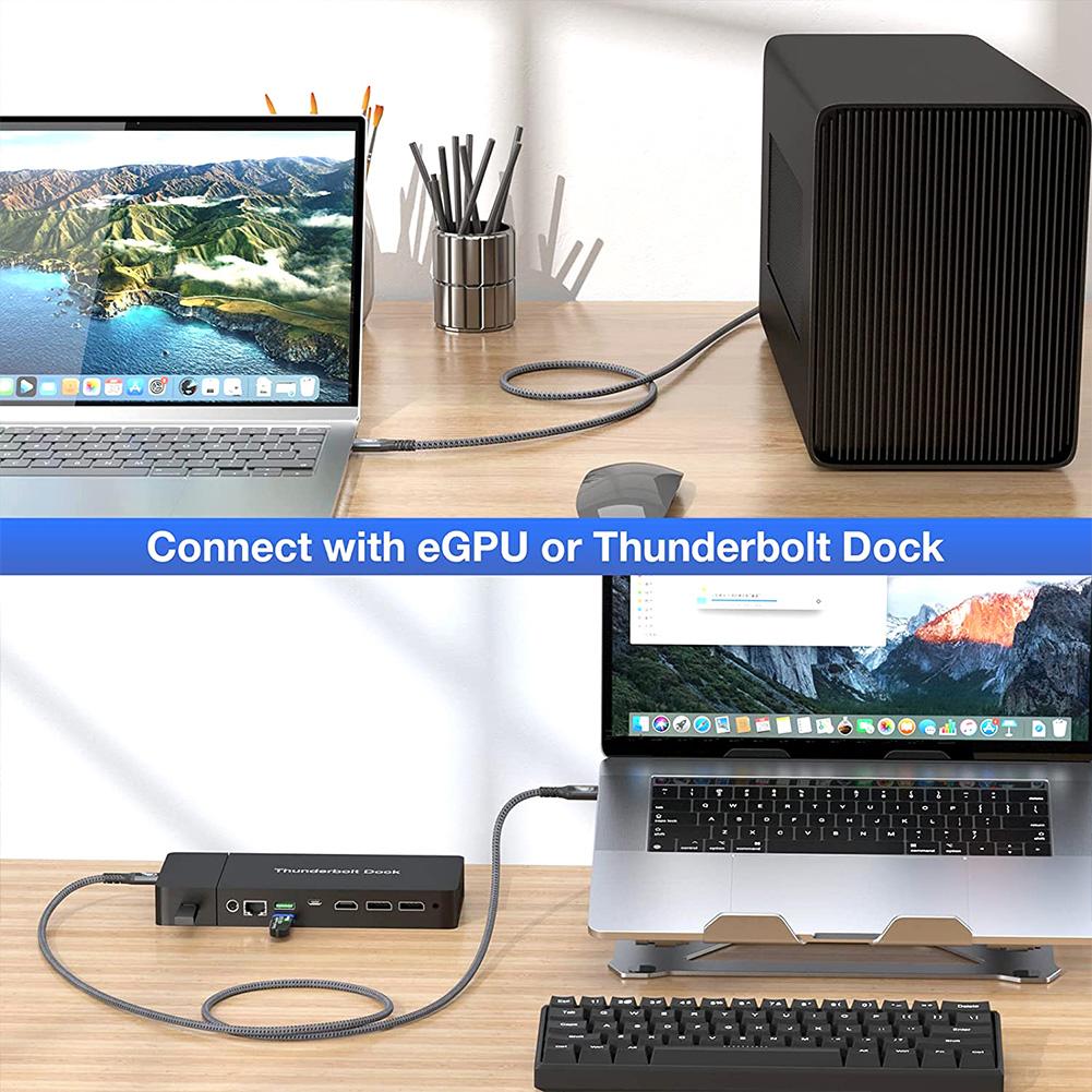 Кабель для передачи данных USB 4.0, совместимый с 4-мя Type-C, двусторонний, 8K, 40 Гбит/с, PD 240 Вт, кабель для быстрой зарядки
