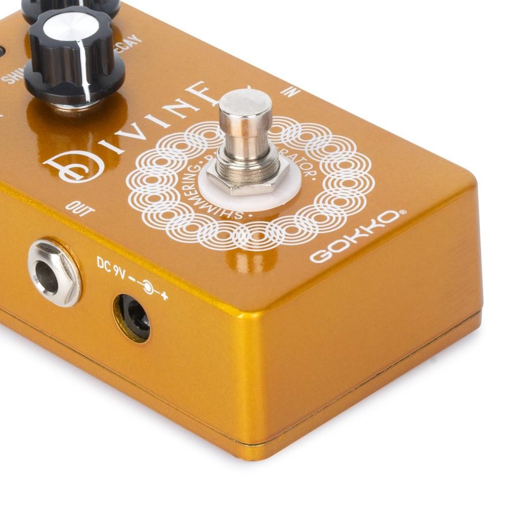 GOKKO Divine GK-46 Педаль реверберации Эффект Shimmer Амбиентная модуляция Алюминиевый сплав Питание 9В постоянного тока