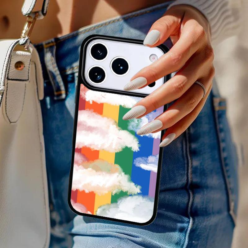 LGBT rainbow cloud Phone Case For iPhone 17 Air 14 15 13 12 Max Cover For Apple 16e 11 Pro Max Plus Coque