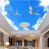 Blue Sky Ceiling 3d Wall Murals White Dove Clouds Large Wallpapers Living Room Bedroom Office Wallpapers Home Decor