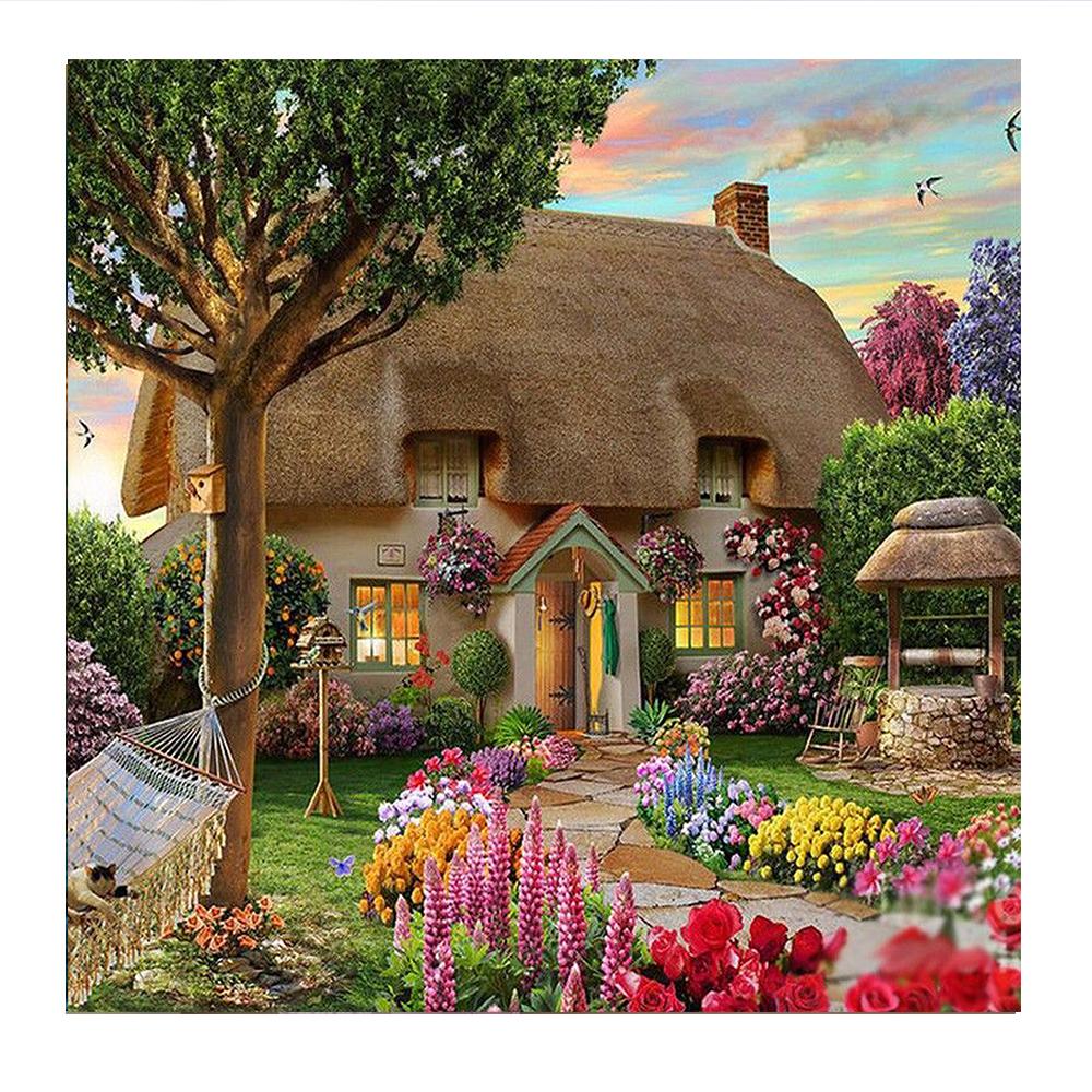 Настенная наклейка 5D алмазная живопись полный алмаз Флора и фауна круглая алмазная мозаика узор Diy ручная работа украшение дома живопись