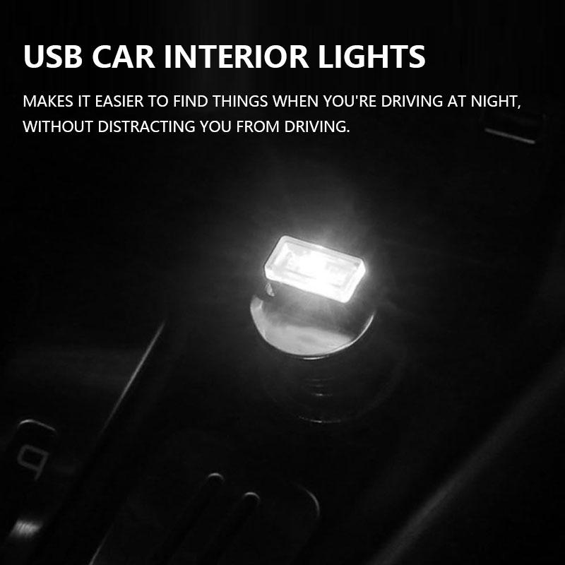 1/2/4 шт. Мини USB LED Автомобильный свет Авто Стайлинг интерьера Атмосферные декоративные лампы Аварийное освещение Портативные окружающие огни