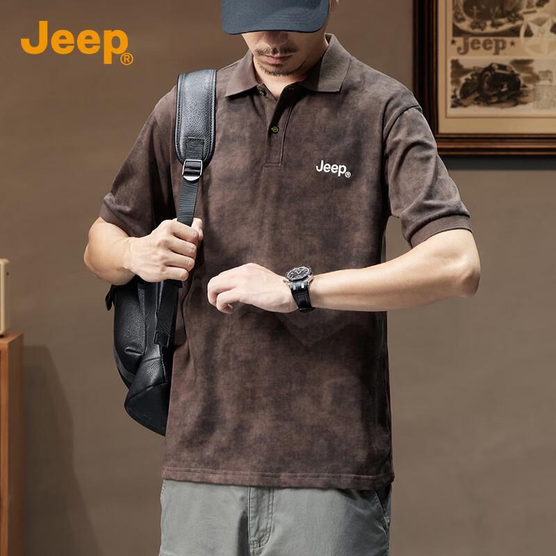 Jeep Мужская футболка-поло с коротким рукавом из 100% хлопка