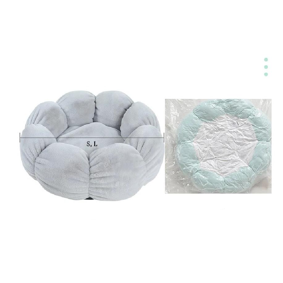 Wholesale Custom Logo Flower Design Soft Warm Plush Pet Product Supplier Dog Cat Bed