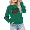 Kids' Fashion Loose-Fit Casual Long-Sleeve Christmas Print Oversized Crewneck Sweatshirt