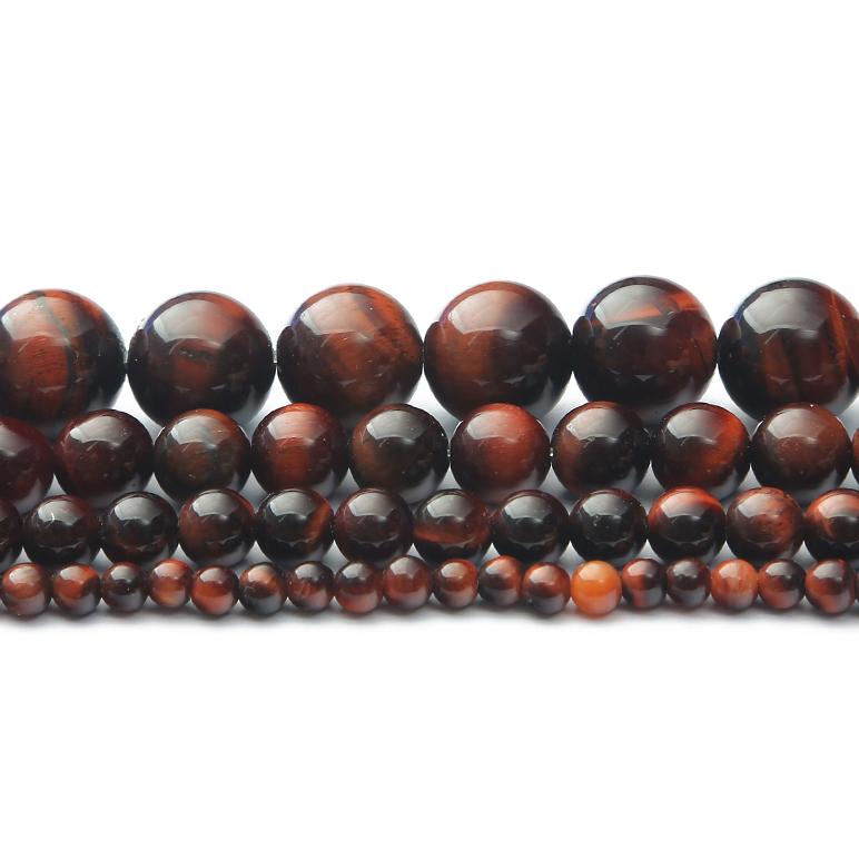 Бусины из натурального камня красный тигровый глаз круглые бусины для изготовления ювелирных изделий DIY браслет ожерелье ножной браслет