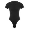 Men's One Piece Thongs Bodysuit Short Sleeve Button Crotch Shirt Leotard Snappies Rompers Jumpsuit