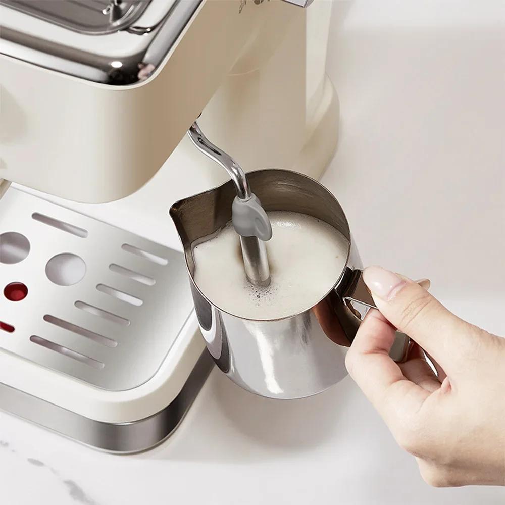 Кофемашина капучино ZOOM- CM3120 Маленькая кофемашина для домашнего офиса Полуавтоматическая паровая машина для приготовления эспрессо в стиле ретро Вспениватель молока