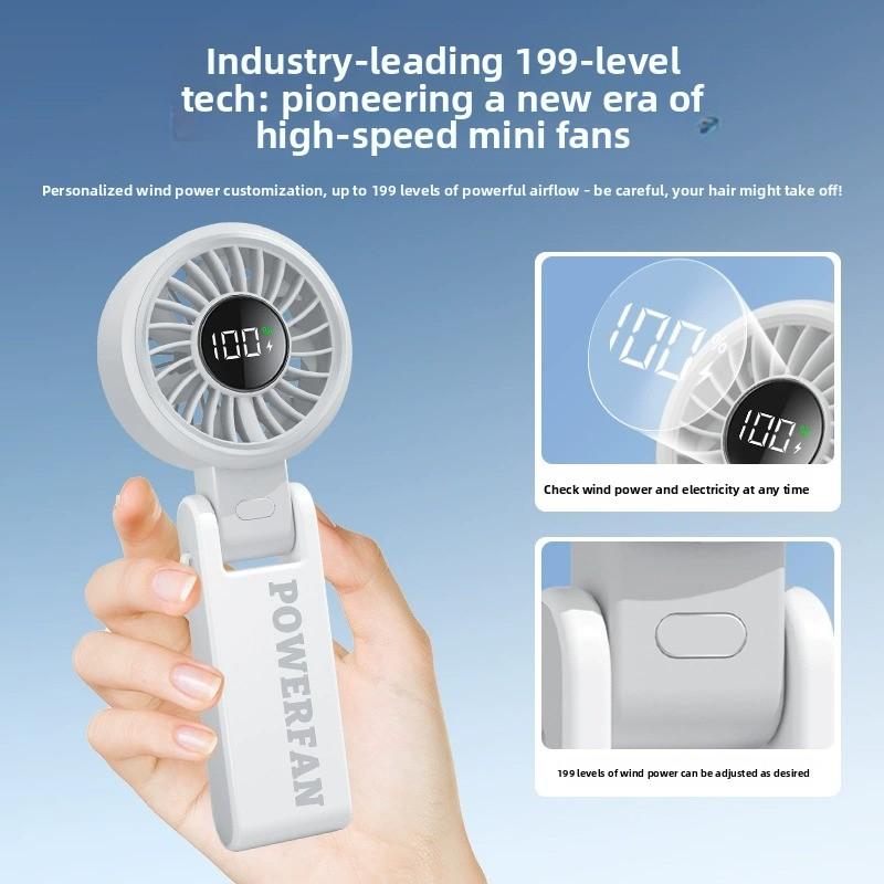 Mini ventilador de mano portátil recargable silencioso potente ventilador de escritorio pequeño