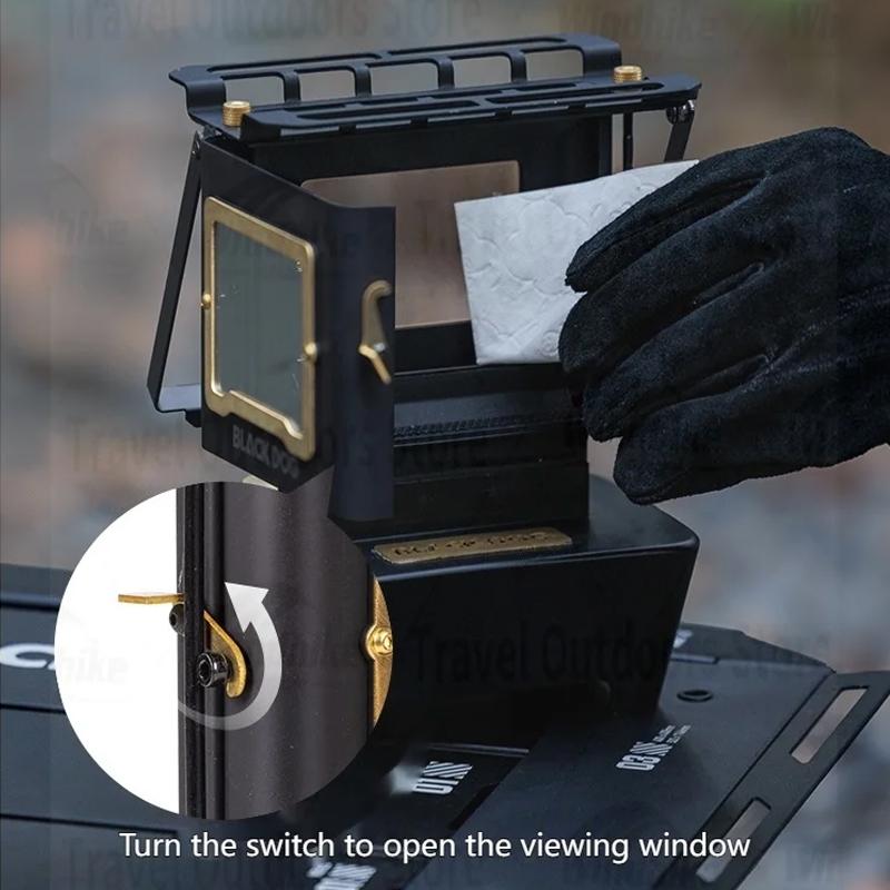 BLACKDOG Mini Retro Fire Viewing Stove Tabletop Display Stove Portable Outdoor Stove Tea Brewing Stove