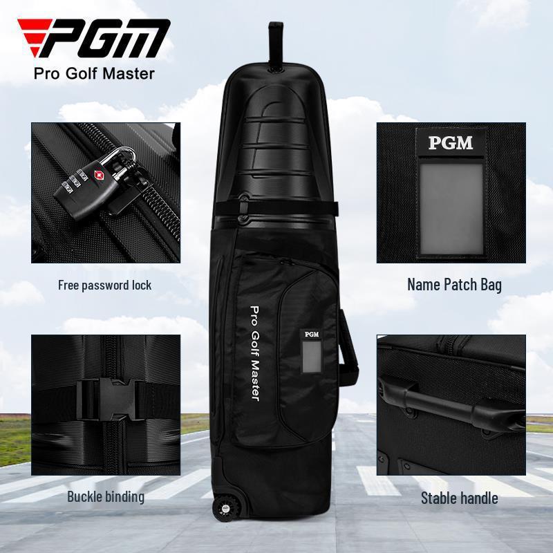 Жесткая дорожная сумка PGM Golf на колесах - Унисекс, противоударная, для регистрации в аэропорту