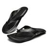 Luxury Brand Roman Mens Slippers Summer Comfort Genuine Leather Sandals Flip Flops Anti Slip Breathable Beach Casual Shoes 2024