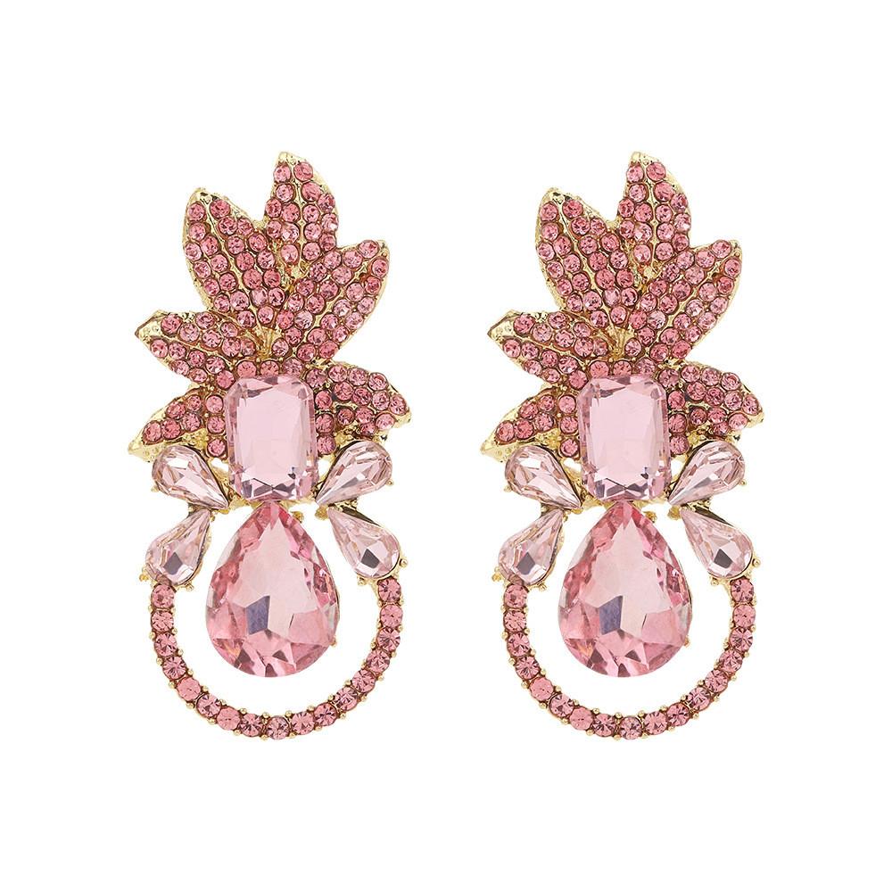 Fashion European Style Zircon Drop Earrings For Women Elegant Jewelry Gift