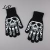 Knitted Horror Cosplay Accessories Halloween Glow‑In‑The‑Dark Skeleton Knit Gloves Luminous Skull Bone Print Costume Atmospheric Photo