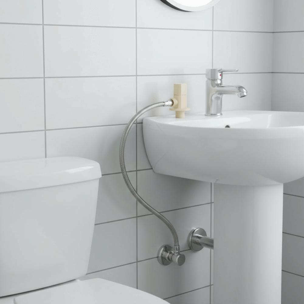 Copper Material Triangle Valve Cream White Water Stop Valve Universal Angle Valve Kitchen