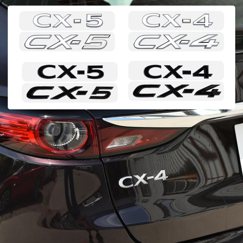 1pc Car 3D ABS CX-4 CX-5 Emblem Trunk Letters Logo Badge Sticker Accessories For mazda 3 5 Atenza Axela 323 Demio Atenza MS CX-9 h2