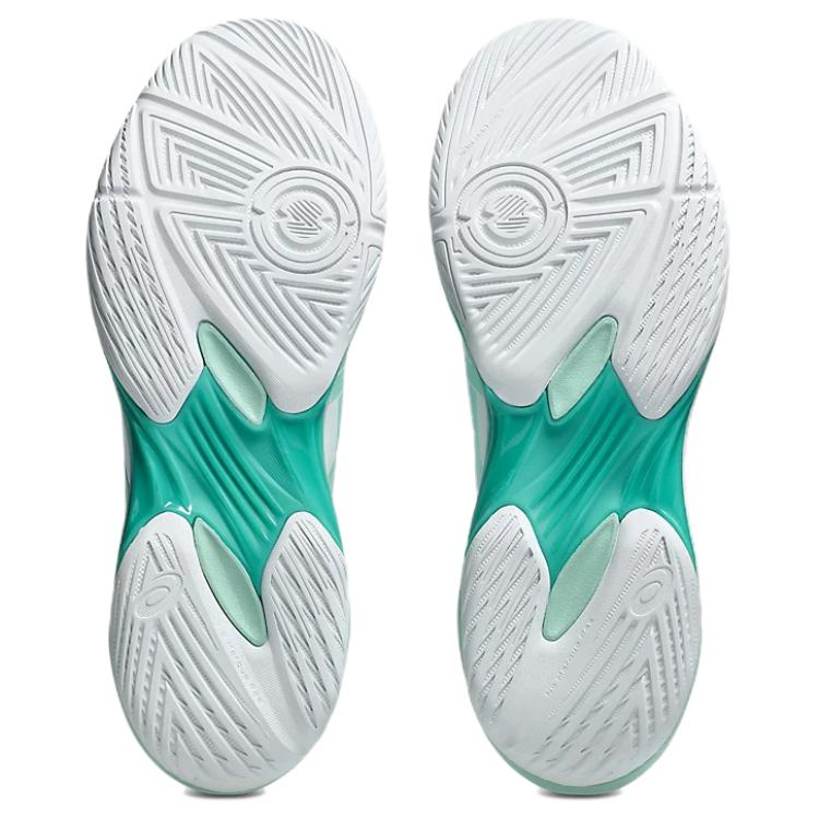 Asics GEL ROCKET 12 Искусственная кожа Удобная поддержка Волейбольные кроссовки Унисекс Белый Зеленый 1073A080-104