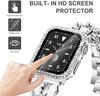 Diamond+Tempered Film Cover For Apple Watch Ultra 49mm 45mm 44mm 41mm 40mm 42mm 38mm Glass Protective Case For iWatch Series 9 8 7 6 5 SE Shell