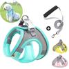 Dog Harness For Small Dogs Cats Reflective Pet Harness And Leash Set Adjustable Breathable Pet Chest Vest Leash Dog Accessories