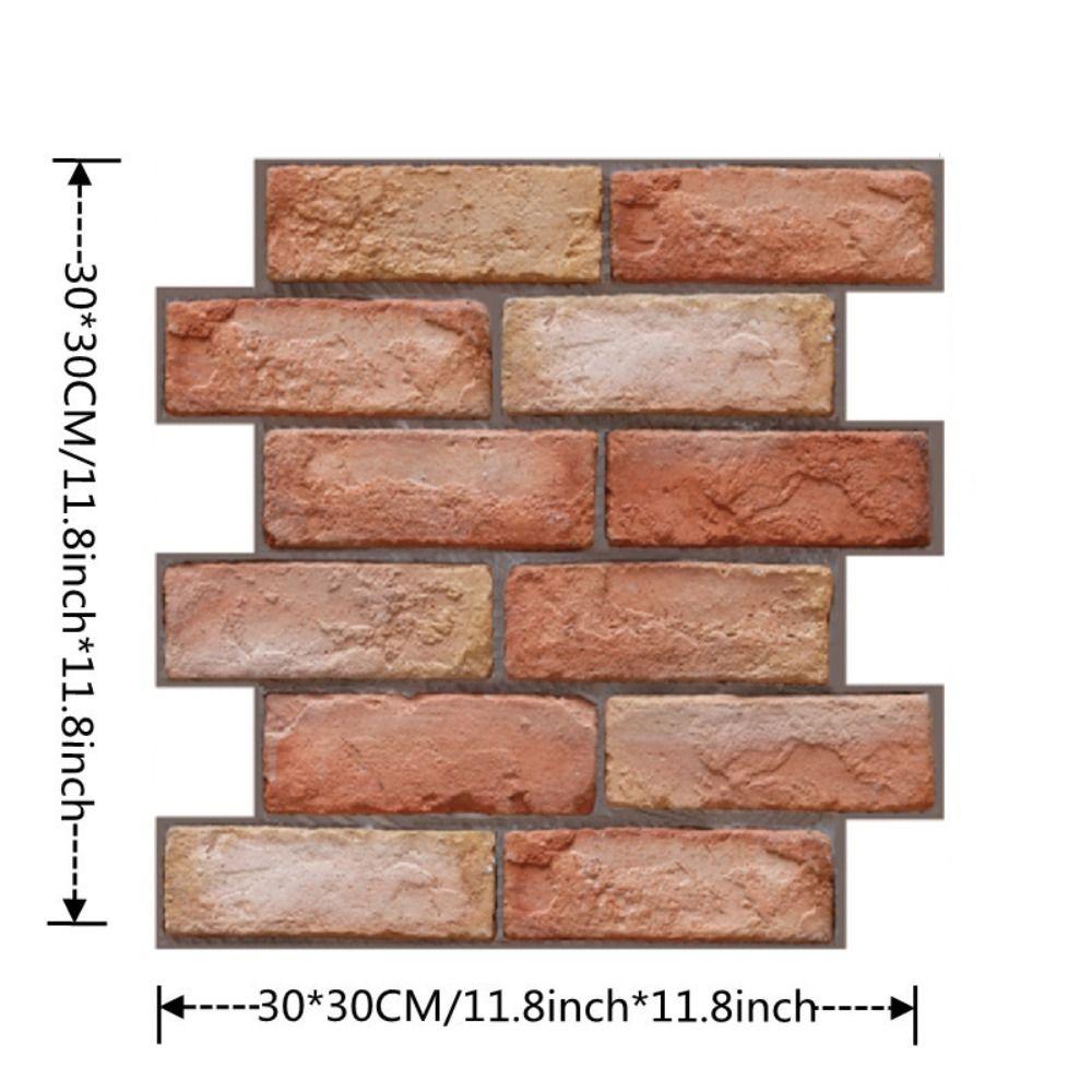Waterproof 3D Imitation Brick Wall Stickers Lightweight PVC DIY Removeable Wallpaper Accent Walls