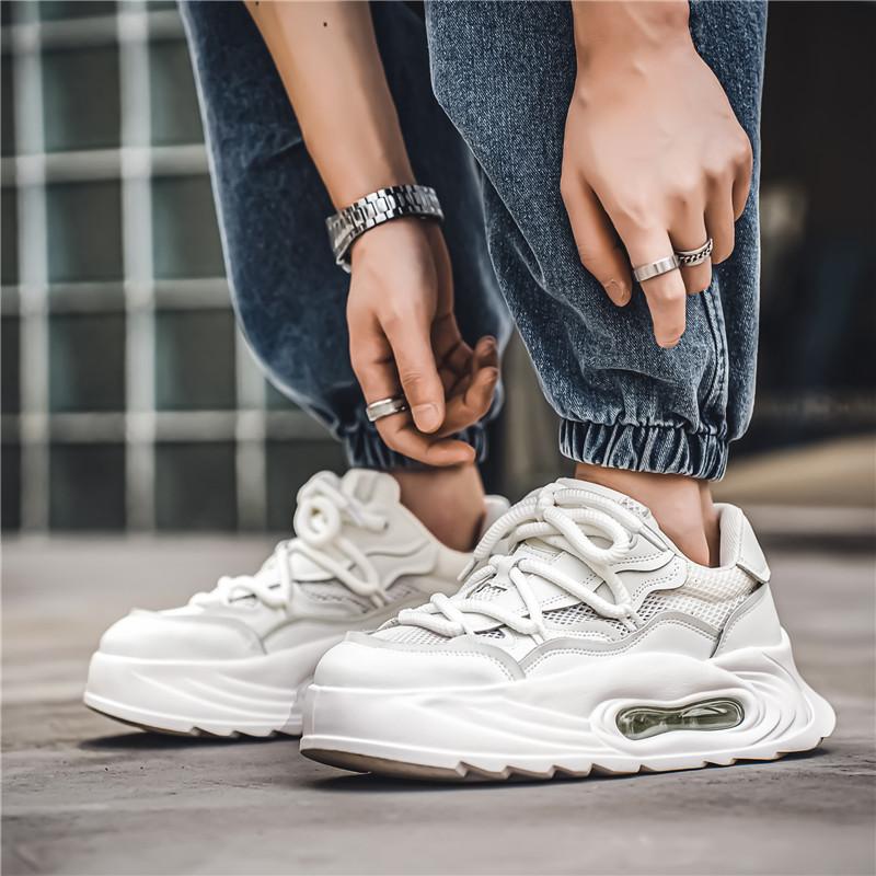 Мужские туфли на плоской подошве из сетчатой ткани, дышащие, повседневные, спортивные, на толстой подошве, трендовые, для всех видов активного отдыха, для ходьбы, бега, кроссовки, модные, для студентов, для занятий сноубордом