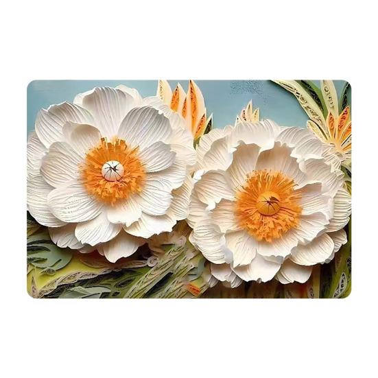 Коврик для пола 3D визуальный эффект цветочный узор нескользящая основа ковер гостиная спальня прихожая