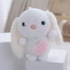 Pink Charming Plush Bunny Keychain Miniature Cuddly Doll Perfect For Childrens Presents