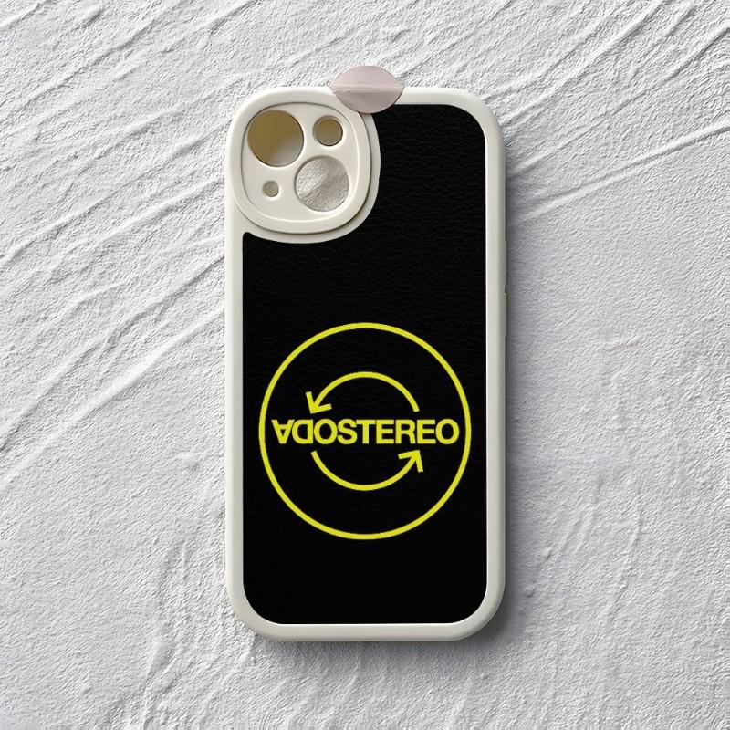 Чехол для телефона SODA STEREO Band для iPhone 15 14 12 13 Pro Max 11 Mini X Xr Xs Puls Силиконовый чехол из кожи ягненка