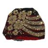 Luxury Embroidery Beading Pleated Turban Cap for Women African Female Wrap Head Bonnet Muslim Turban Hat Lady Head Wraps