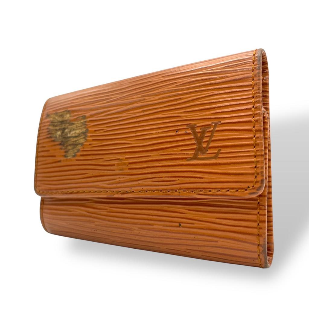 Б/у Держатель для ключей LOUIS VUITTON Коричневая кожа унисекс