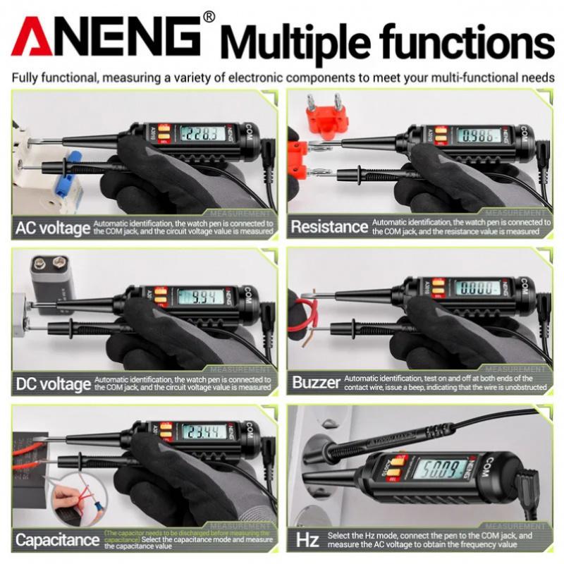 ANENG A3010 Pen-Type Multimeter 4000 Counts Digital True-RMS Backlight Multi Meter Auto Range Tester LCD Electrician Tester Tool