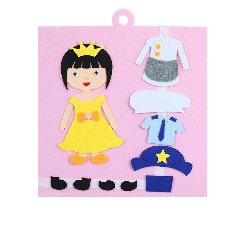 Быстрая смена одежды, сделай сам, для детей, игрушки из фетра, развивающие головоломки Монтессори, детские игрушки для раннего образования, детский сад