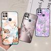 For Infinix Hot 11 G37 4G Case Cover Soft TPU Black Silicone Funda for Infinix Hot11 G37 Infinix X689F Fashion Pattern Bumper