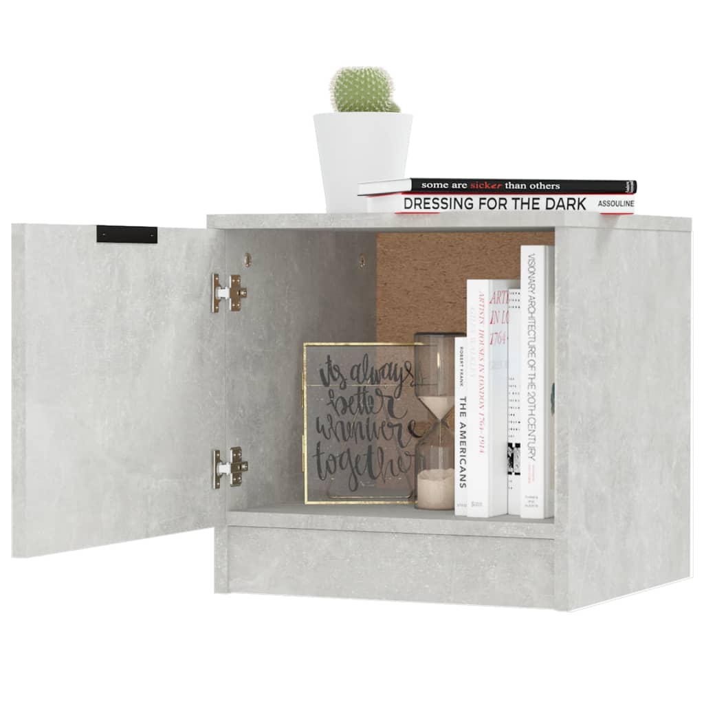 Nightstand Concrete Grey 40 x 39 x 40 cm