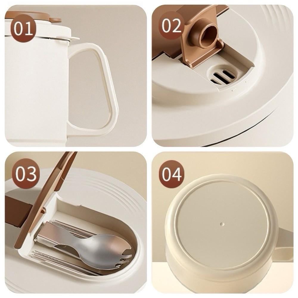 304 Stainless Steel Ramen Bowl 1100ml Lunch Box Portable Instant Noodle Partner Student
