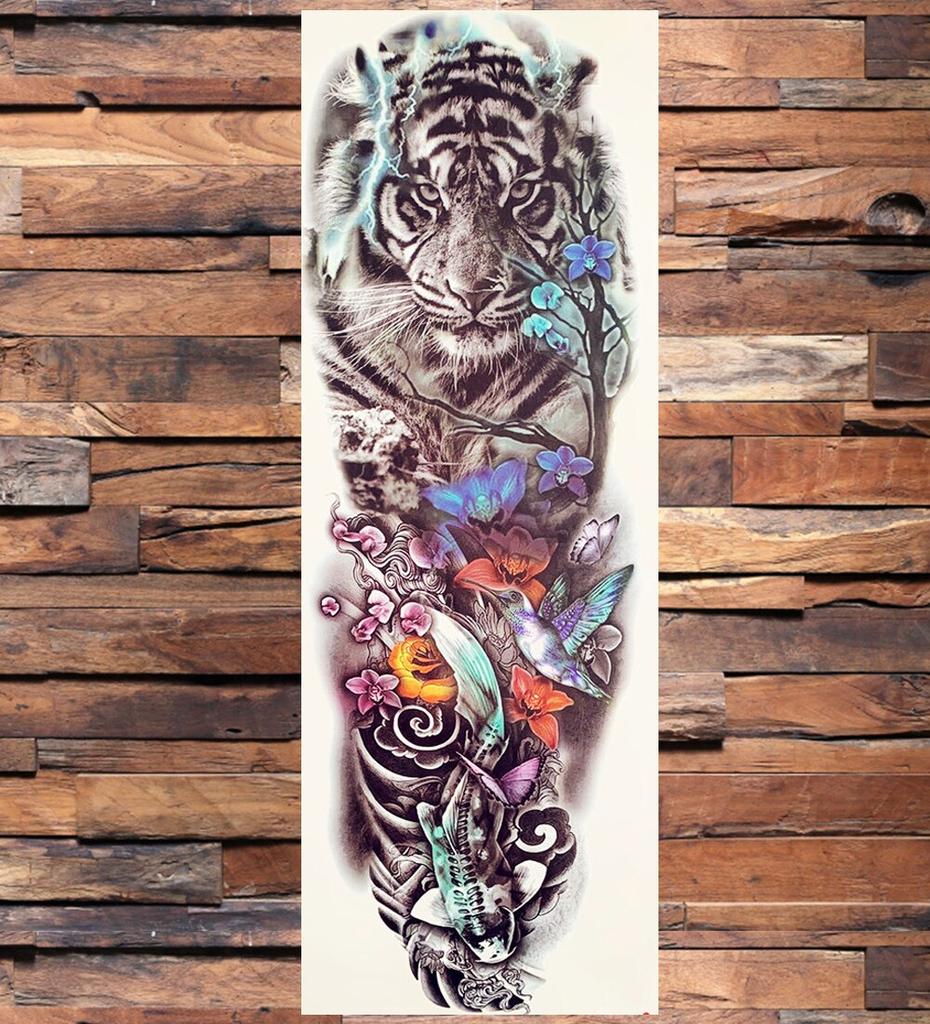 3D Солдат ВВС Вся Рука Временные Татуировки Наклейка Для Мужчин Женщин Взрослых Военный Корабль Компас Поддельный Рукав Татуировки Татуировки Бедро