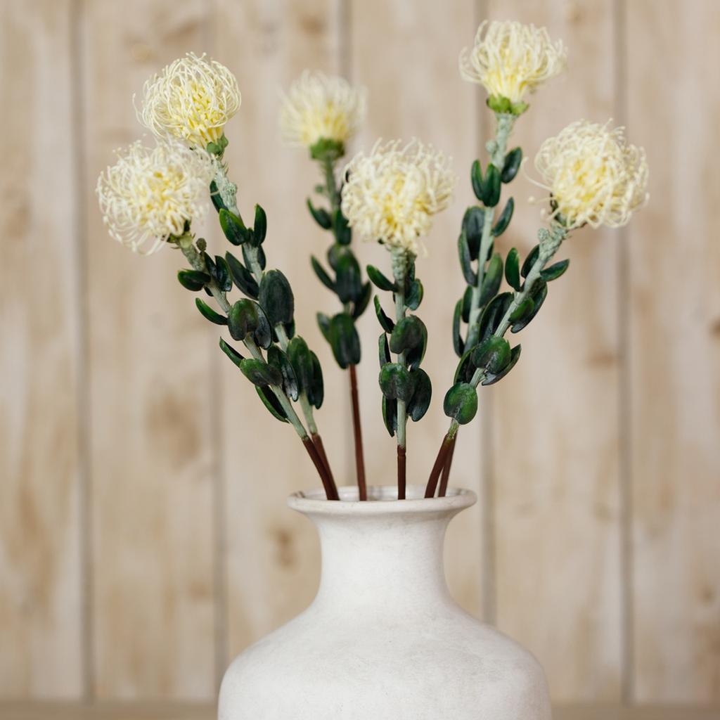 Hill Interiors Pincushion Protea Spray Artificial Flower