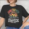 Juneteenth Black Women 1865 Rooted In Freedom Graphic T Shirt Men Women 100 Cotton Tee Shirt Clothes