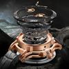 Bonest Gatti Watches Men's Casual Round Hollowed-out Spiral  Tourbillon Mechanical Watch