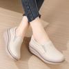 Women's Platform Loafers Moccasins Casual Slip On Minimalist Thick Sole Height Increase Shake Shoes for Mother Plus Size