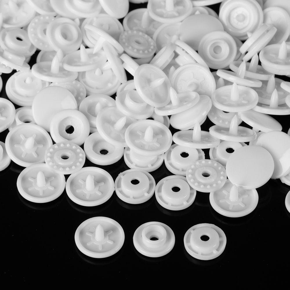 45sets(180pcs) Clothes Shirts Plastic Stud transparent Fasteners Press Button Snap Buttons
