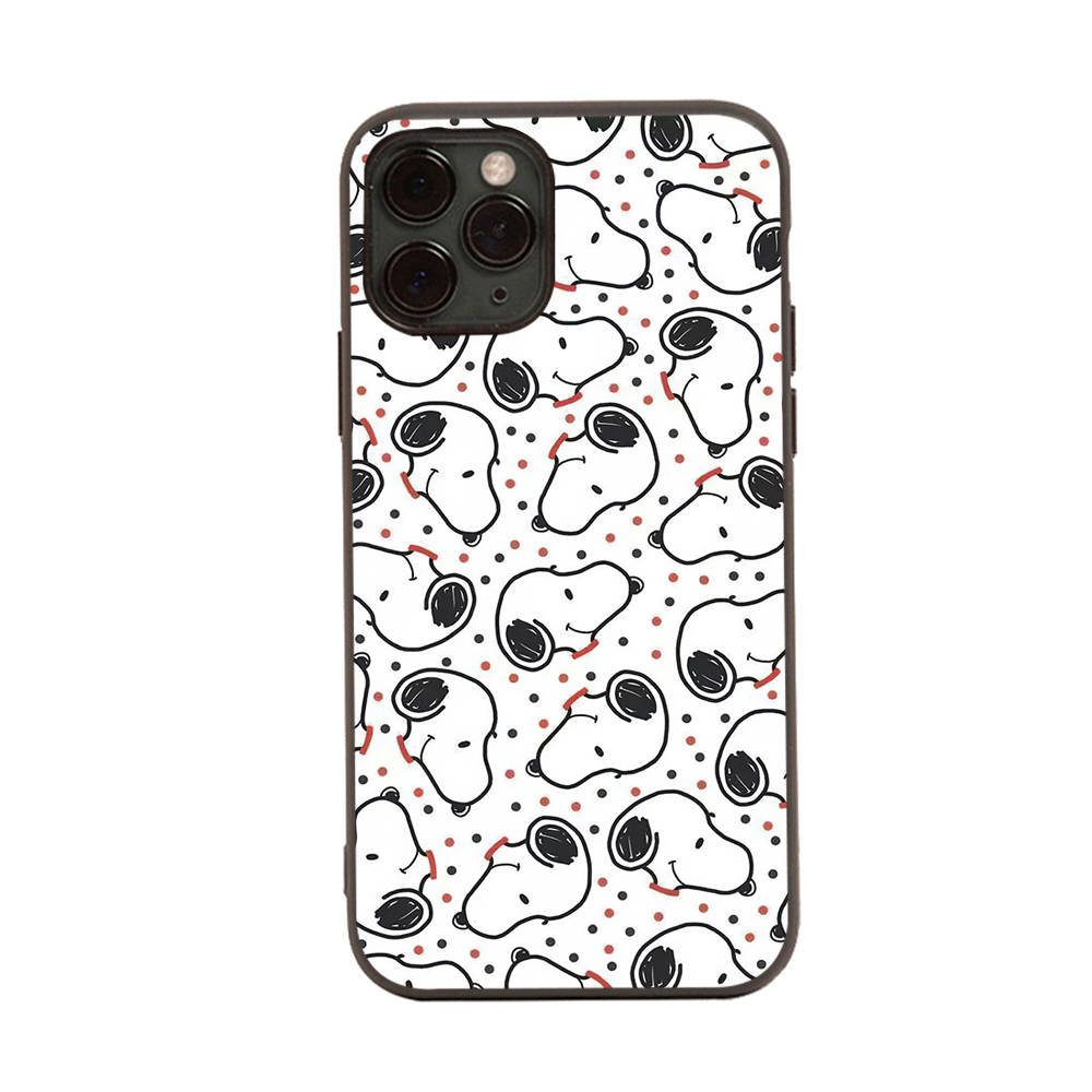 SM3 Lovely Snoopy Black Sofe Case for Samsung Note 20 Lite S24 Ultra S23 A03 A05 A06 A11 A71 A15 A16 A13 A24 A25 A33 A52 A53 A50 M55 M35 Plus