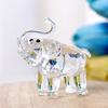 Искусственный кристалл слона орнамент прозрачная фигурка слона удачи подарок настольная мини скульптура слона для офиса спальни гостиной